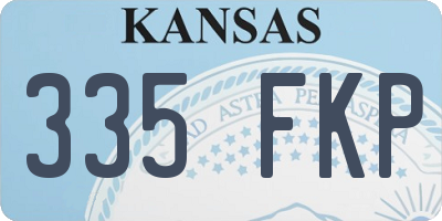 KS license plate 335FKP