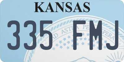 KS license plate 335FMJ