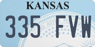 KS license plate 335FVW