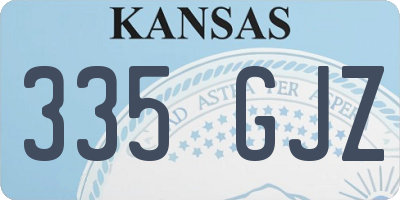 KS license plate 335GJZ