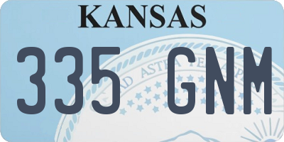 KS license plate 335GNM