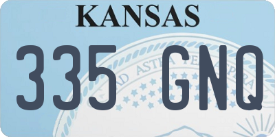 KS license plate 335GNQ