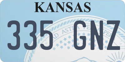 KS license plate 335GNZ