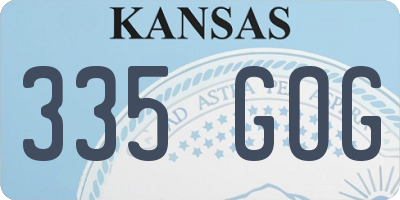 KS license plate 335GOG