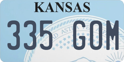 KS license plate 335GOM