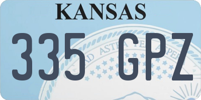 KS license plate 335GPZ