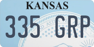 KS license plate 335GRP