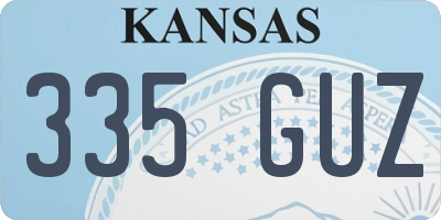 KS license plate 335GUZ