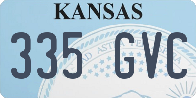 KS license plate 335GVC