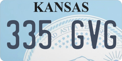 KS license plate 335GVG