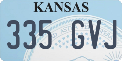 KS license plate 335GVJ
