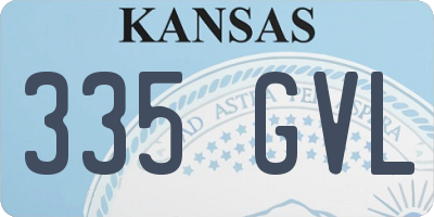 KS license plate 335GVL