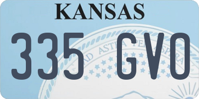 KS license plate 335GVO