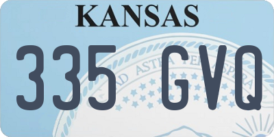 KS license plate 335GVQ