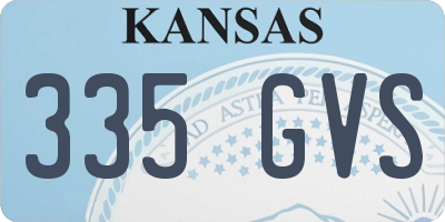 KS license plate 335GVS