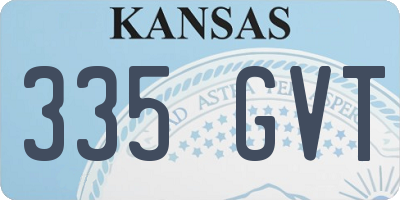 KS license plate 335GVT