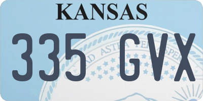 KS license plate 335GVX