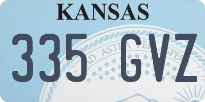 KS license plate 335GVZ