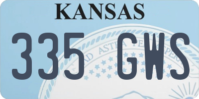 KS license plate 335GWS