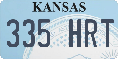 KS license plate 335HRT