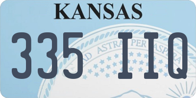 KS license plate 335IIQ