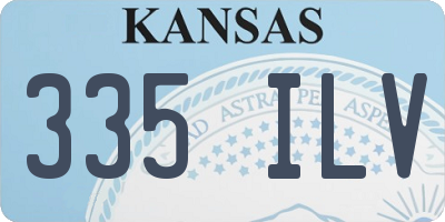 KS license plate 335ILV
