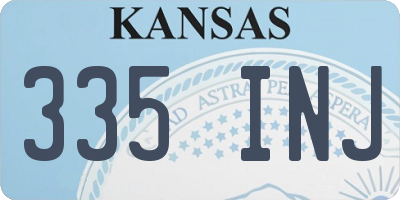 KS license plate 335INJ