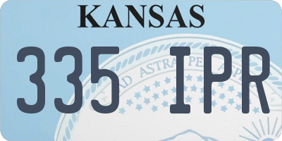 KS license plate 335IPR