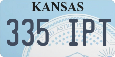 KS license plate 335IPT
