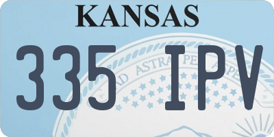 KS license plate 335IPV