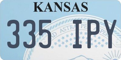 KS license plate 335IPY