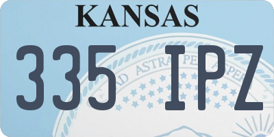 KS license plate 335IPZ