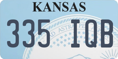KS license plate 335IQB