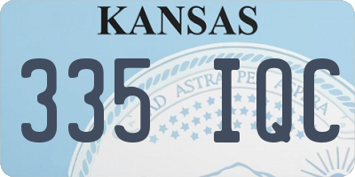 KS license plate 335IQC
