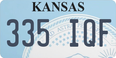 KS license plate 335IQF