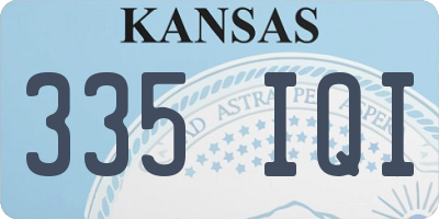 KS license plate 335IQI