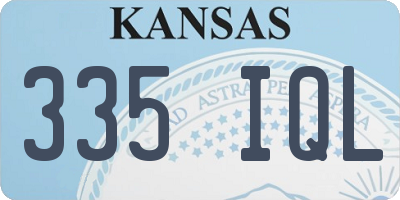 KS license plate 335IQL