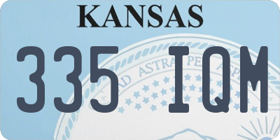 KS license plate 335IQM