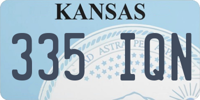 KS license plate 335IQN
