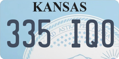 KS license plate 335IQO