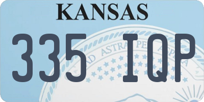 KS license plate 335IQP