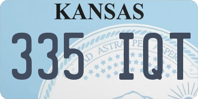 KS license plate 335IQT