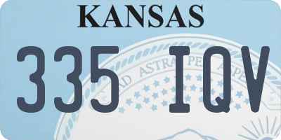 KS license plate 335IQV