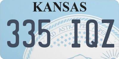 KS license plate 335IQZ