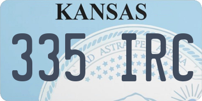 KS license plate 335IRC