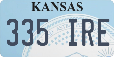 KS license plate 335IRE