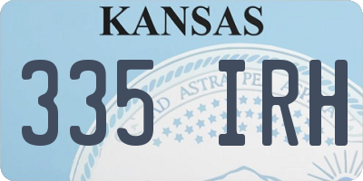 KS license plate 335IRH