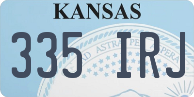 KS license plate 335IRJ