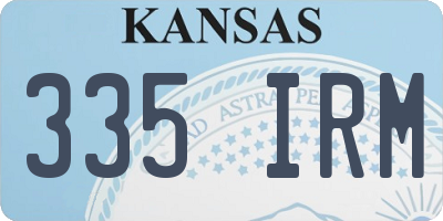 KS license plate 335IRM