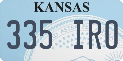 KS license plate 335IRO